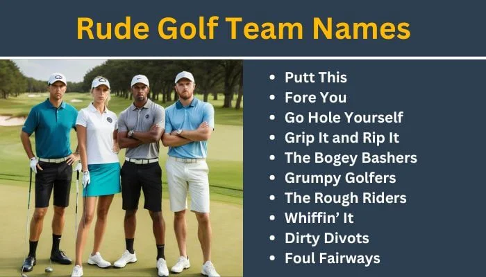 Rude golf team names