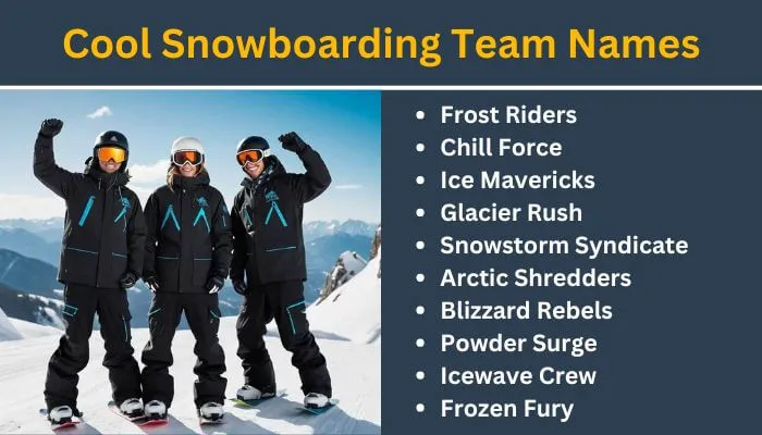 Cool Snowboarding Team Names