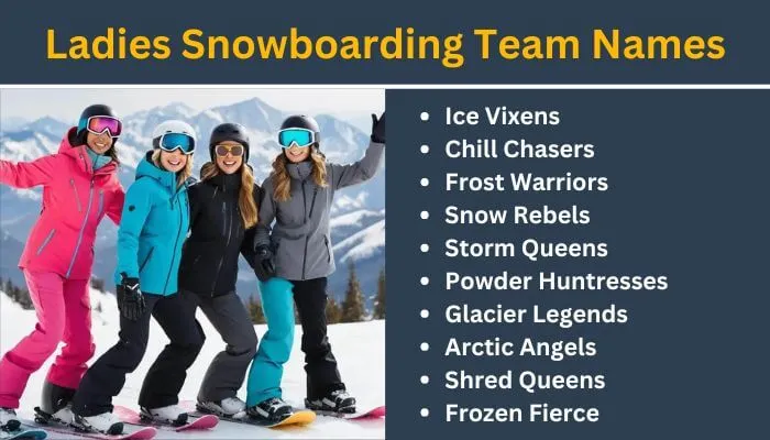 Ladies Snowboarding Team Names