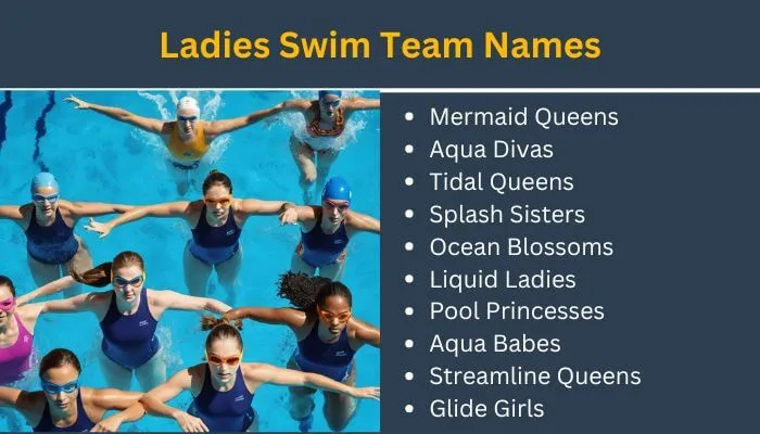 Ladies swim team names
