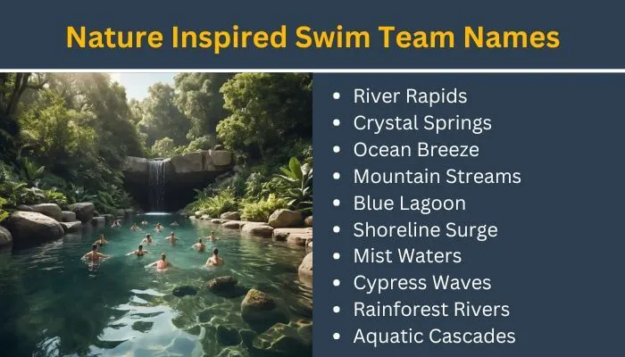 Nature inspired swim team names