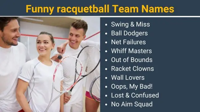 Funny racquetball team names