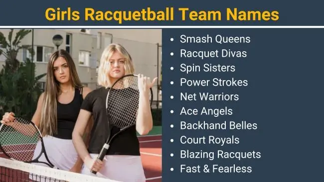 Girls racquetball team names