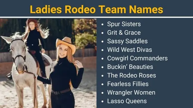 Ladies Rodeo team names