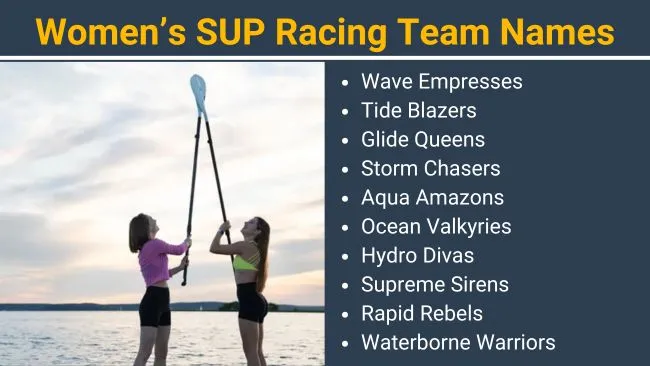 Women's Sup racing team names