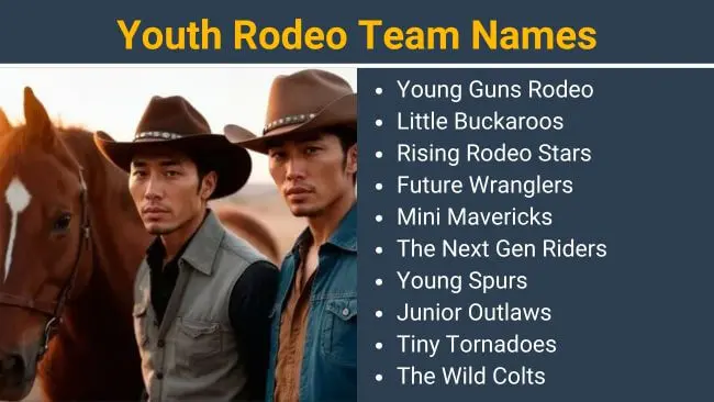 Youth Rodeo team names