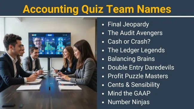 Accounting Quiz Team Names