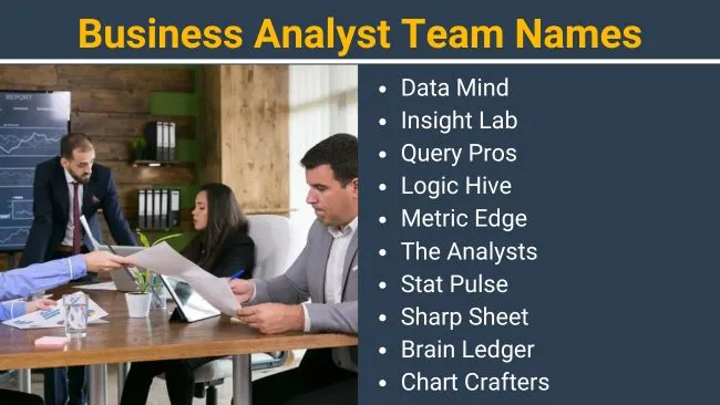 Business Analyst team names