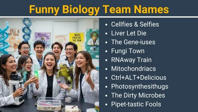 Funny Biology team names