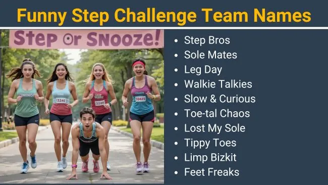 Funny Step Challenge team names