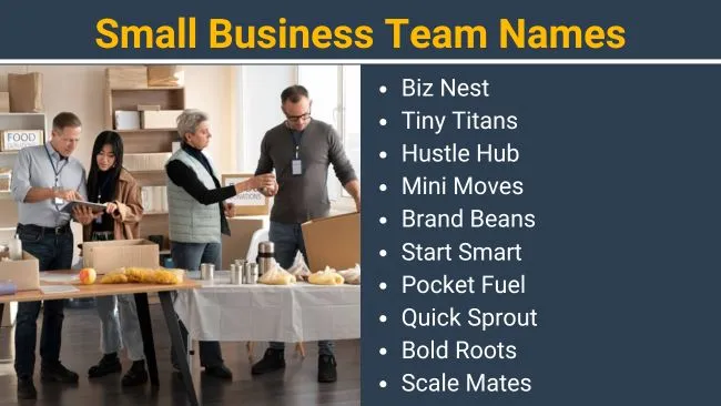 Small Business team names