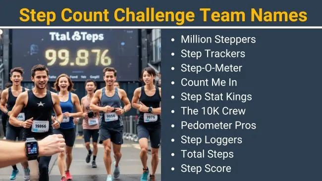 Step Count Challenge team names