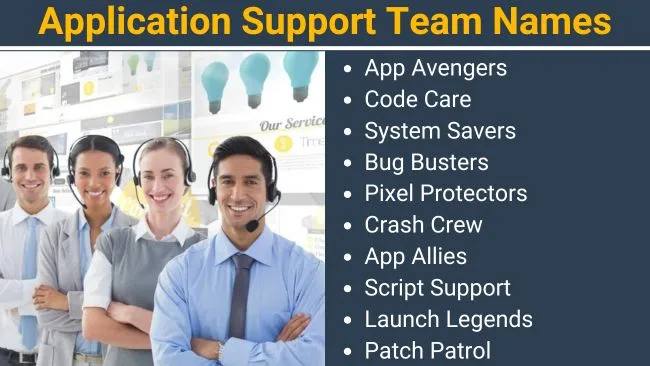 Application Support team names