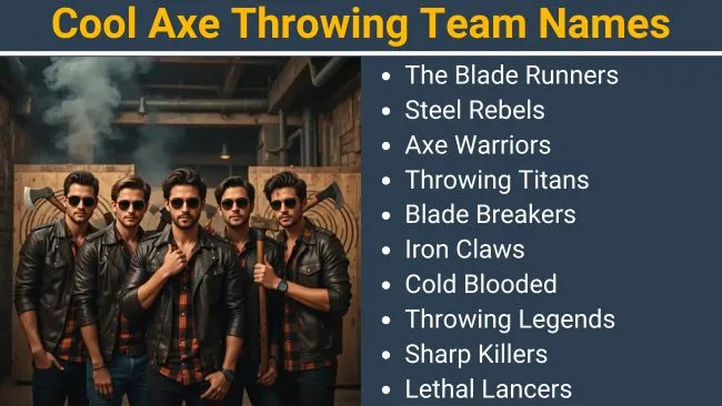 Cool Axe throwing team names