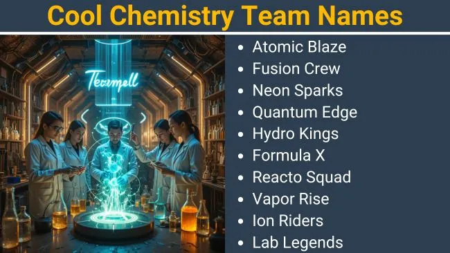 Cool Chemistry team names