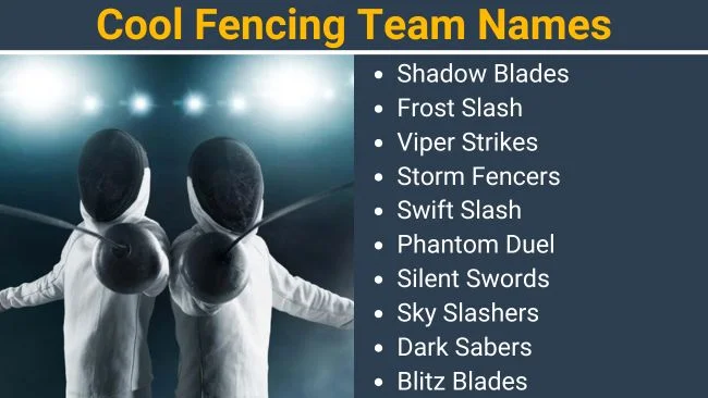 Cool Fencing team names