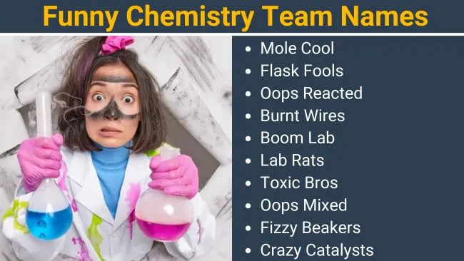 Funny Chemistry team names