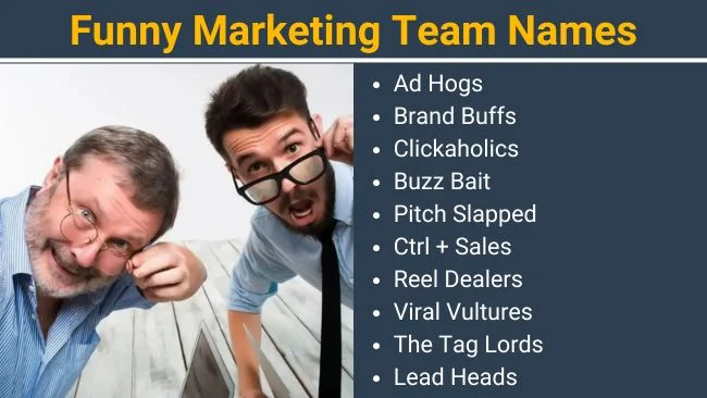 Funny Marketing team names
