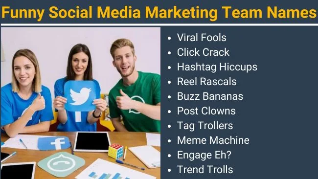 Funny Social Media Marketing team names