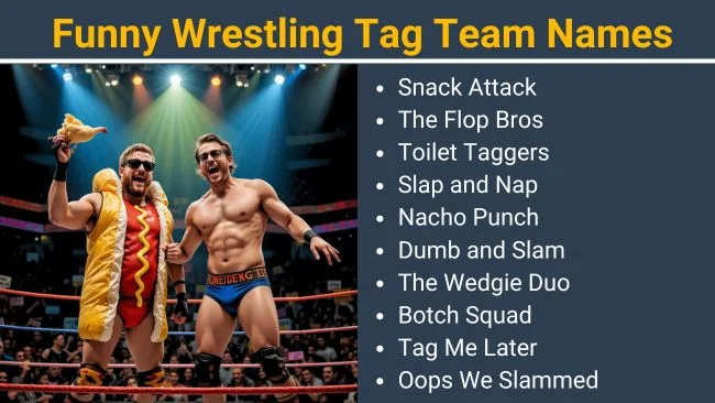Funny Wrestling Tag team names