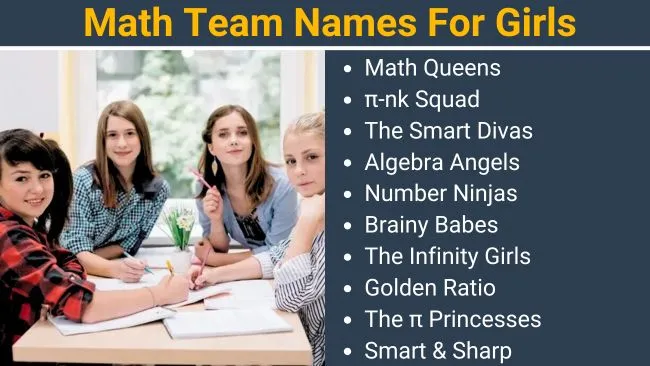 Math team names for Girls