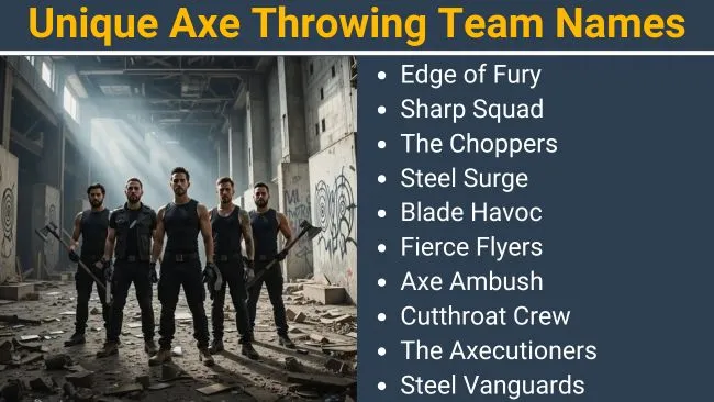 Unique Axe throwing team names