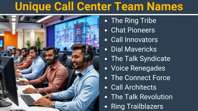 Unique Call Center team names