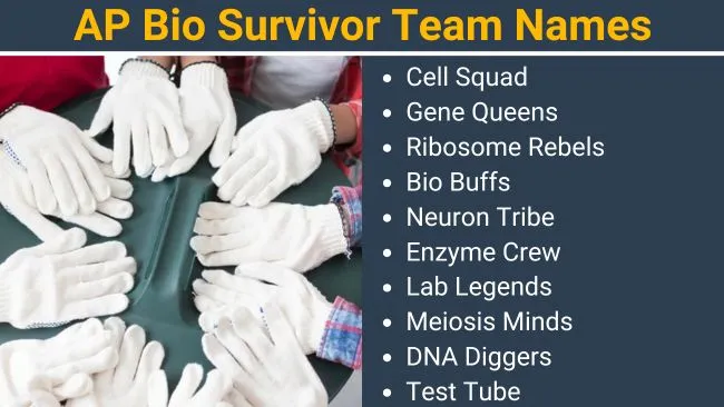 Ap Bio Survivor Team Names