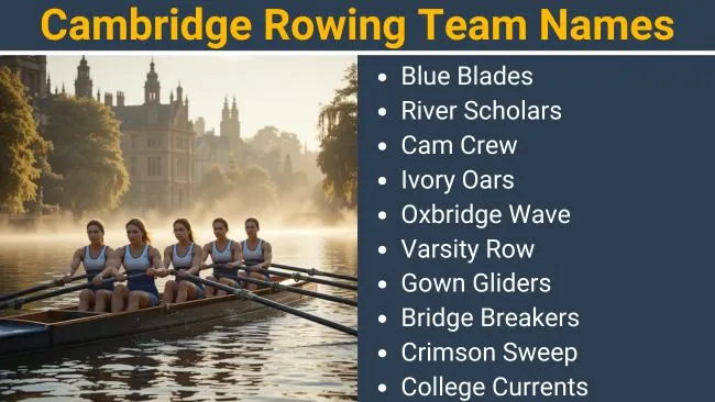 Cambridge Rowing Team Names
