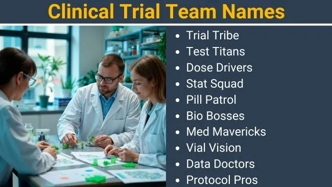 Clinical Trial Team Names