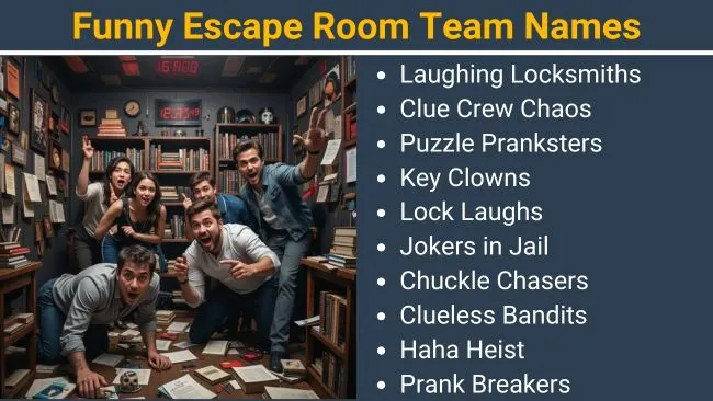 Funny Escape Room Team Names