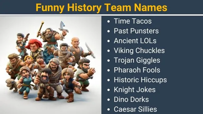 Funny History team names