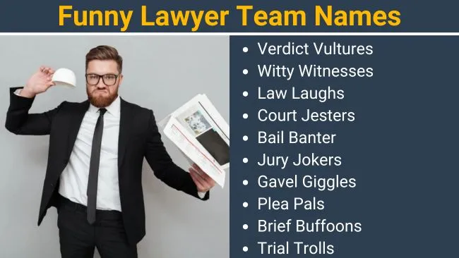 Funny Lawyer Team names