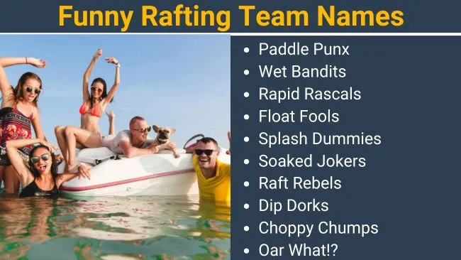 Funny Rafting Team Names