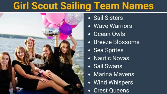 Girl Scout Sailing Team names