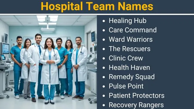 Hospital Team Names