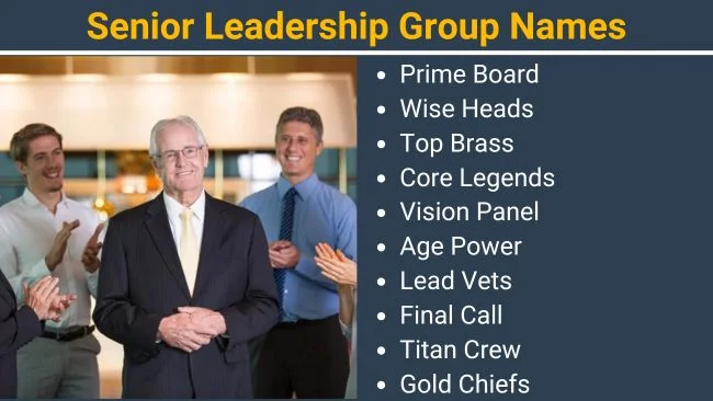 Senior Leadership Group names