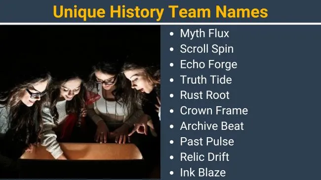 Unique History team names