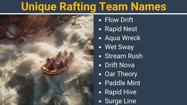 Unique Rafting Team Names