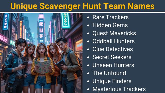 Unique Scavenger Hunt Team Names