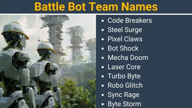 Battle Bot Team Names