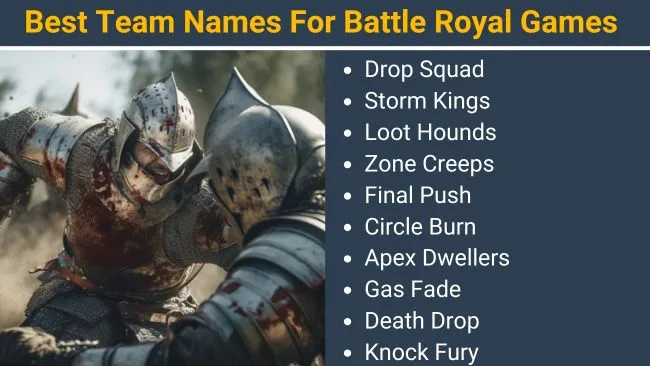 Best Team Names For Battle Royale Games