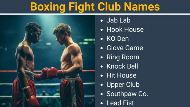 Boxing Fight Club Names