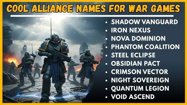 Cool Alliance Names for War Games