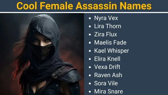 Cool Female Assassin Names