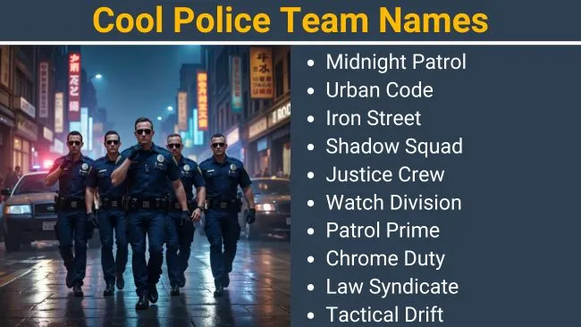 Cool Police Team Names
