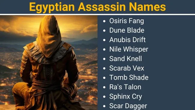 Egyptian Assassin Names