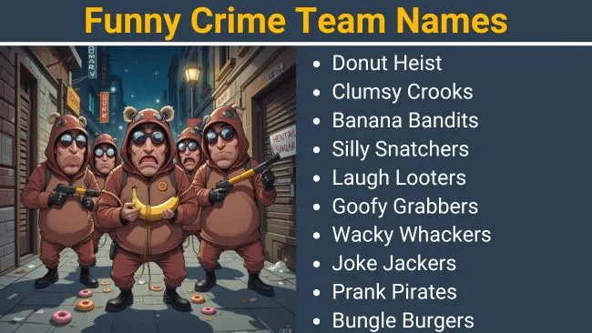 Funny Crime Team Names