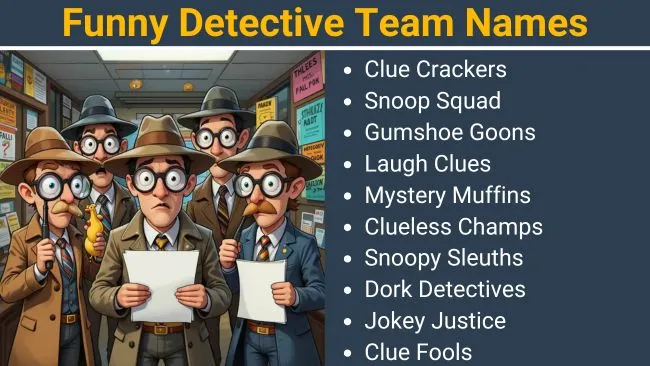 Funny Detective Team Names