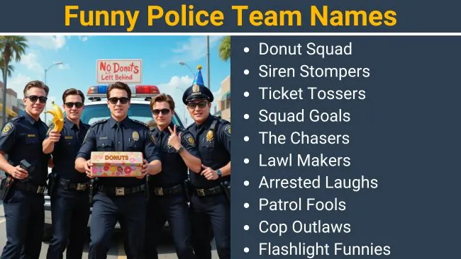 Funny Police Team Names
